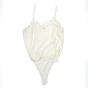 Express Elegant Cream Lace Bodysuit